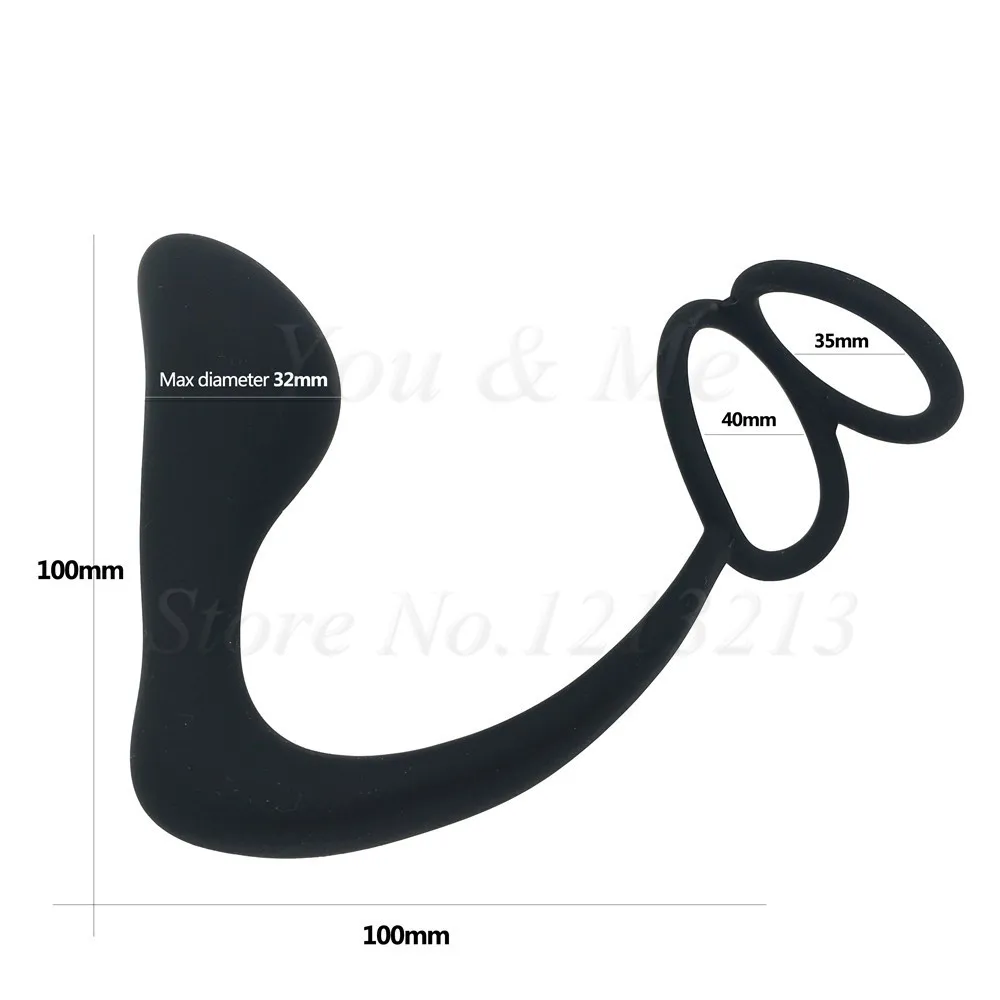 Мужской массажер простаты Силиконовые анальные пробки стимулятор Анальная