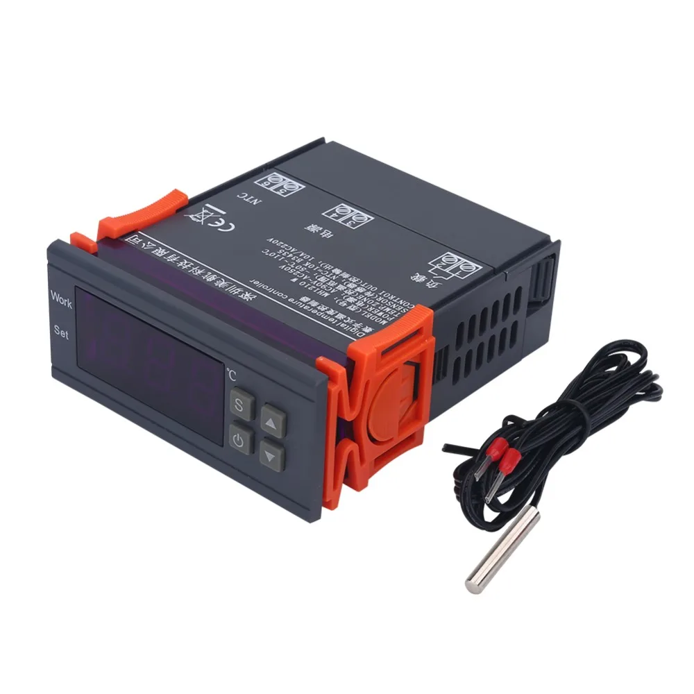 

MH-1210W Mini Digital Temperature Controller 220V 10A LCD Display Thermostat for Refrigerators Farms