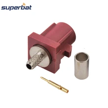 Superbat 10 шт. Fakra D Соединительный обжим мужской Bordeaux для сотовый телефон GSM для кабеля RG316 RG174 LMR100