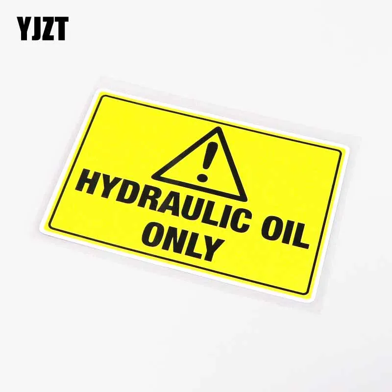 YJZT 14CM*9CM Warning Mark Car styling HYDRAULIC OIL ONLY Car Sticker Decal PVC 13 0330Car