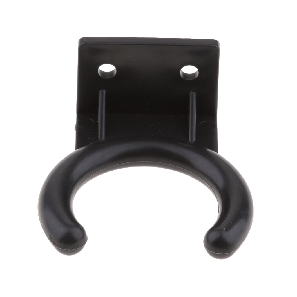 5x Universal Wired Microphone Hook Wall Stands Rack Hanger Phone Accessory Easy to Install Black Durable Plastic 