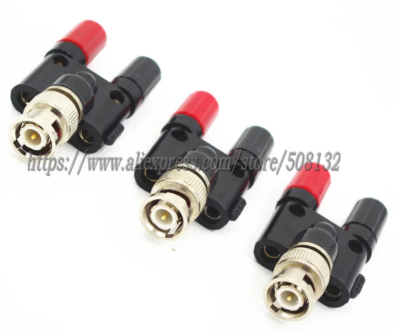 3 PCS BNC Male Stackable to Dual 4mm Binding Post Banana Plug test