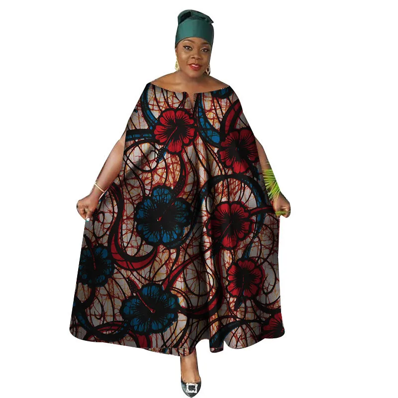 Африканские платья для женщин Bazin Riche африканская одежда восковые платья макси платья повседневные свободные длинные платья больших