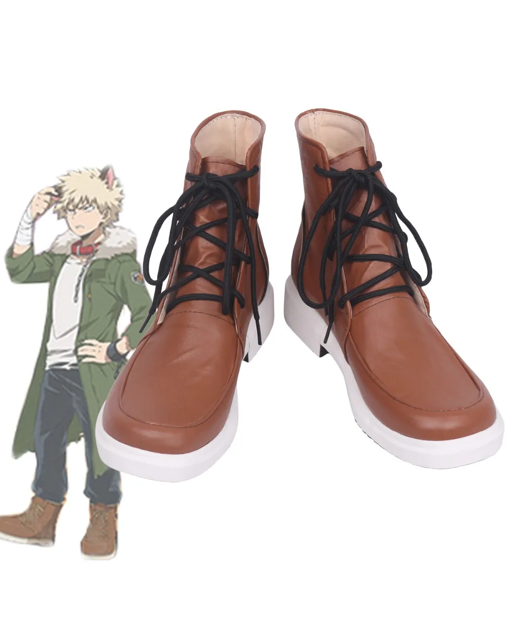 Boku no Hero Academy Katsuki Bakugo/коричневые ботинки для костюмированной вечеринки Обувь