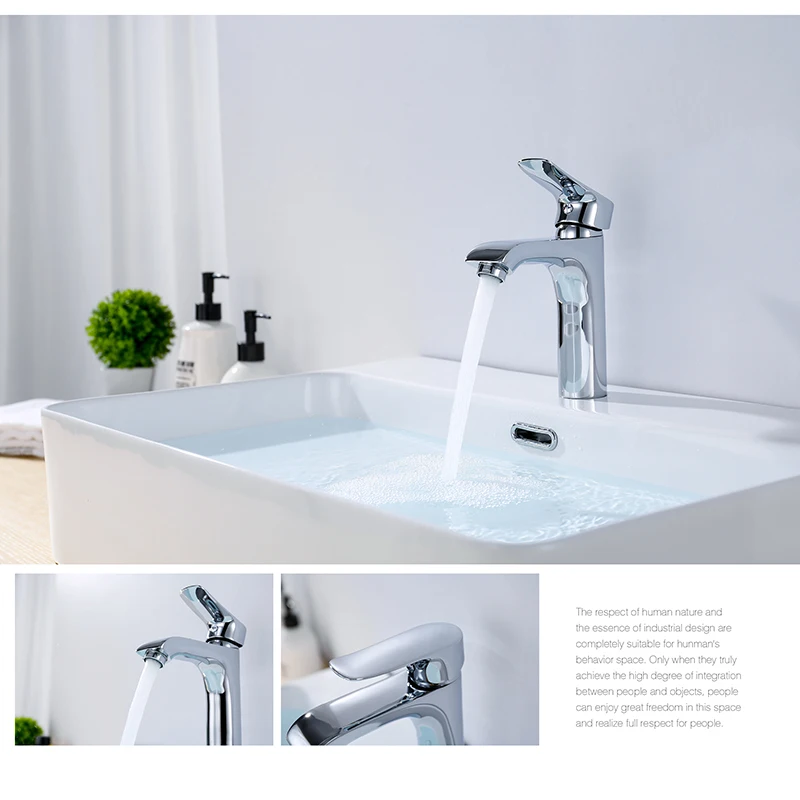 OLMEY الأوروبية نمط واحد مقبض النحاس حوض للحمام خلاط ، شلال الحمام الغرور حوض صنبور صنبور في الكروم