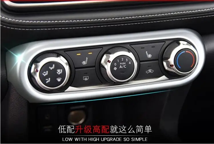 

Luxury ABS Chrome For Nissan Kicks 2017 2018 2019 Car Interior Decorative Frame Cover Trims Car Styling Auto Accessories