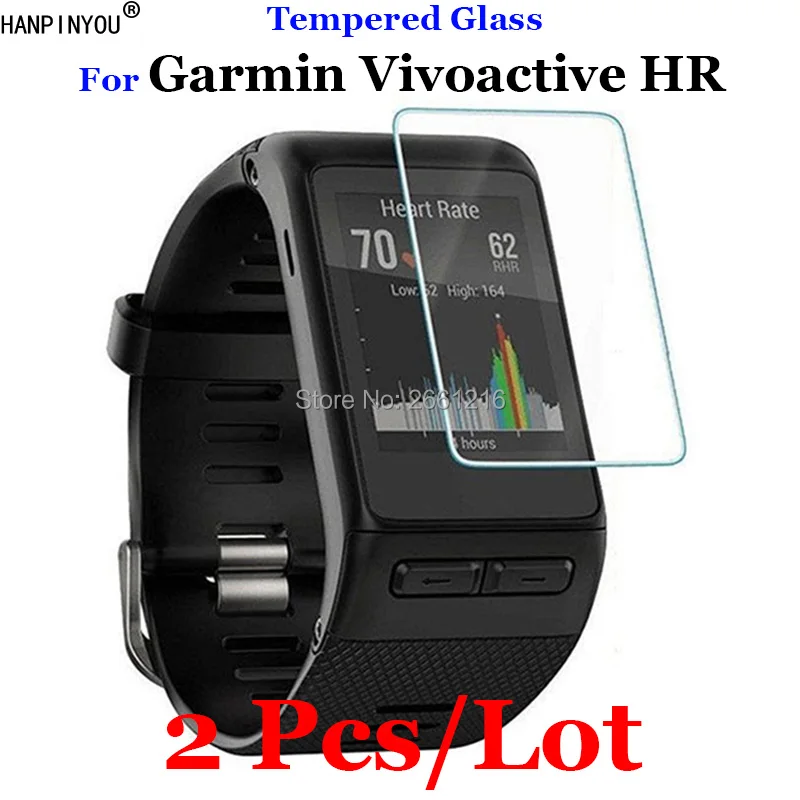 

2 Pcs/Lot For Garmin Vivoactive HR Tempered Glass 9H 2.5D Premium Screen Protector Film For Garmin Vivoactive HR SmartWatch