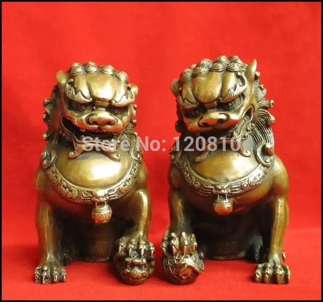 

Chinese Large Guardian Lion Bronze Foo Dog Statues