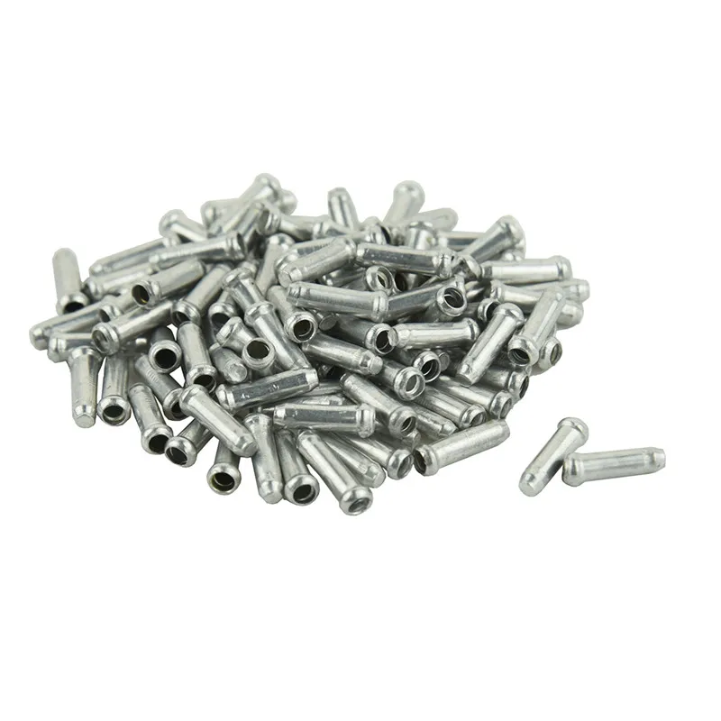 

UpperX 100x Bicycle Bike Shifter Brake Cable Tips Caps End Brake Gear Outer Cable End Caps Tips Crimps Crimp Silver Cycling