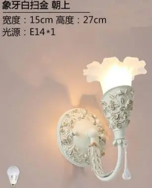 Винтажный настенный светильник в средиземноморском морском стиле для гостиной, фоновая лампа для ванной, зеркальный передний светильник для спальни, светодиодный настенный светильник - Цвет абажура: B lampshade up