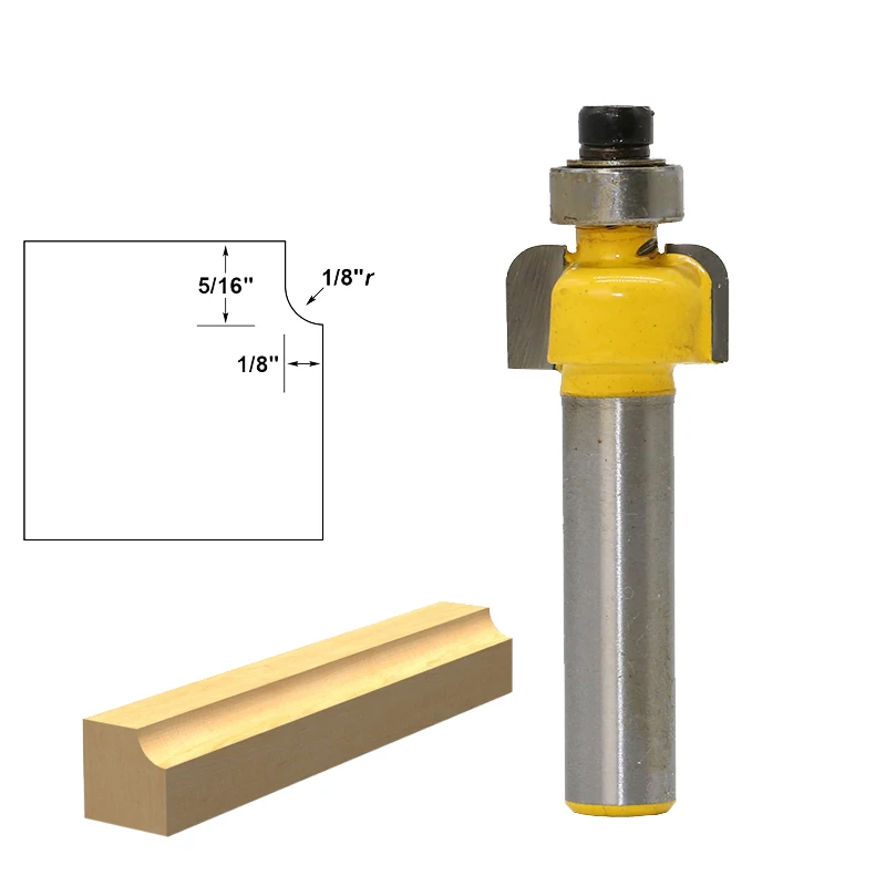 

Cove Edging And Molding Router Bit 8mm Shank Woodworking Cutter For Power Tool