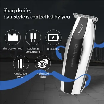 

Quick Charge Electric Hair Clipper Corded Cordless Dual Use Hair Trimmer Professional Barber Shop Hair Cutting Razor Guide Combs