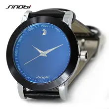Sinobi homens de pulso de moda relógios de marca de luxo homens pulseira de couro à prova d’ água relógio de quartzo relógio de pulso casual relogio 2017 l74