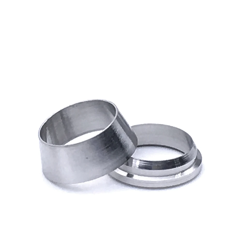 

5PCS 1/8" 1/4" 3/8" 1/2" 3/4" 1" 3/4/5/6/8/10/12/14/16/18mm Double Ferrule For Compression Union Connector Stainless 304