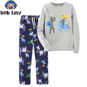 Комплекты для девочек 2017 Хлопок топы с длинными рукавами + брюки одежда Детские наряды бренд весна осень комплекты детской одежды девочек 100% - изображение