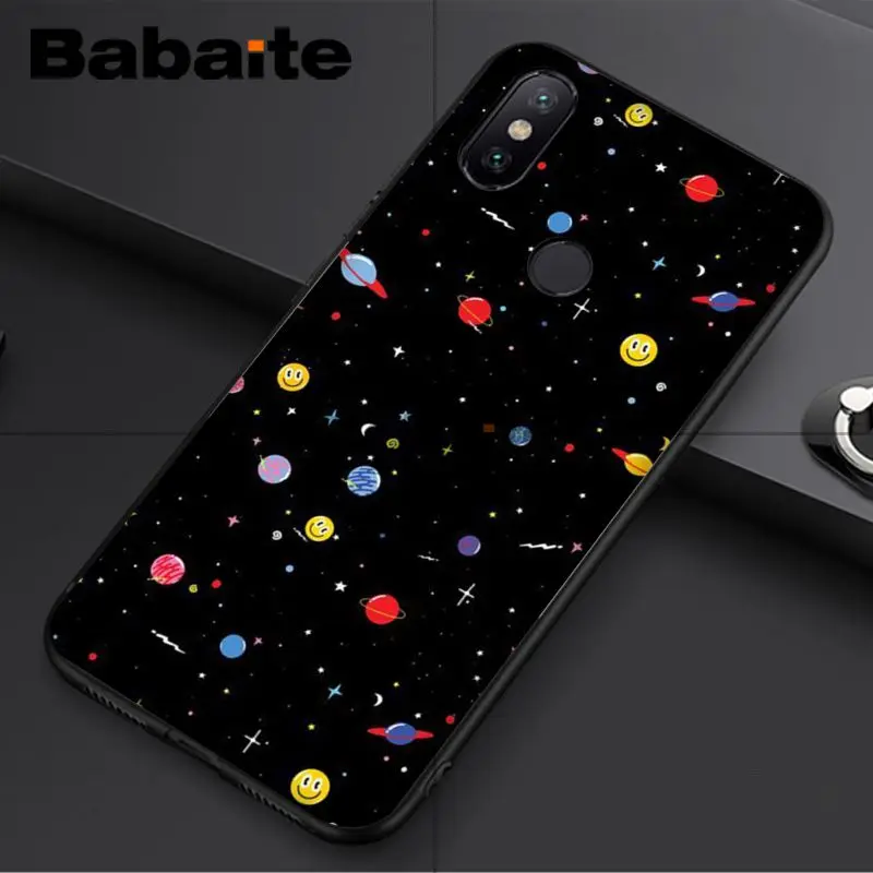 Black With White Moon Stars Space Astronaut