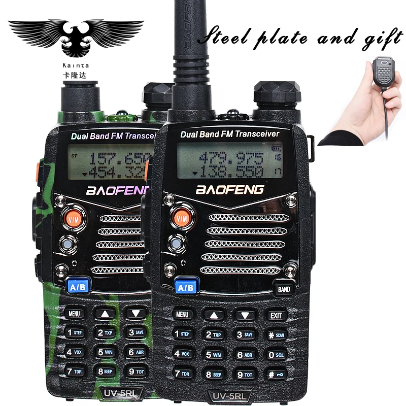 bilder für BAOFENG UV 5RL Verbesserte Version Walkie Talkie Dual Band CB Radio Taschenlampe Dual Display FM Transceiver Mit PIN PTT Lautsprecher Mic bilder für BAOFENG UV 5RL Verbesserte Version Walkie Talkie Dual Band CB Radio Taschenlampe Dual Display FM Transceiver Mit PIN PTT Lautsprecher Mic