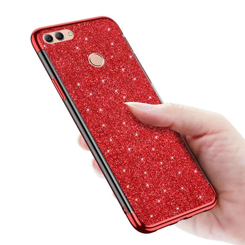 

honor 7c pro colour gliter case cover for huawei nova 2i 2 plus 2s p9 plus honor 9i phone case fashion back cover Y6 prime 2018