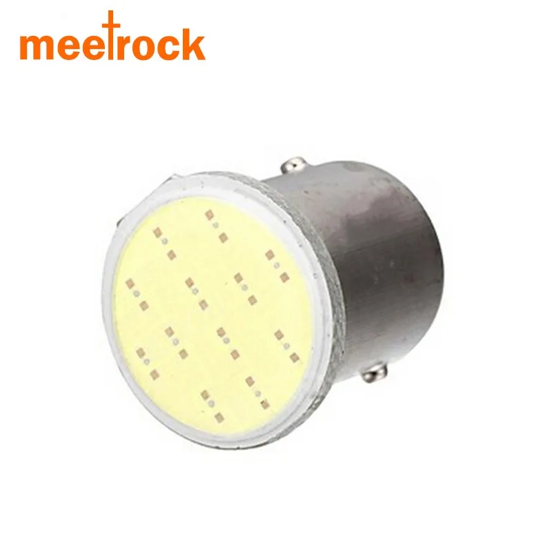 Meetrock большая рекламная акция cob p21w led 1156 ba15s 12SMD автомобильный светильник белый Мотоцикл Авто Задний стояночный лампа индикатора 12V