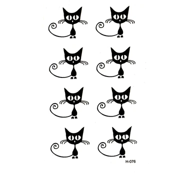 

Small black cat waterproof temporary tattoos tatuajes temporales temporary body arts flash tattoo henna xha tatoo men and women