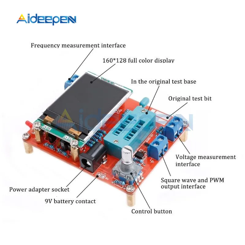 1 компл. GM328 Mega328 Транзистор тестер DIY Kit диод емкость ESR напряжение частотомер ШИМ квадратный генератор волн