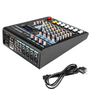 

Neewer Stereo Mixer 8 Channel Compact DSP Effects Mini Mixing Console with USB 3 Band LED Level Indicator for Computer Mic NW-08
