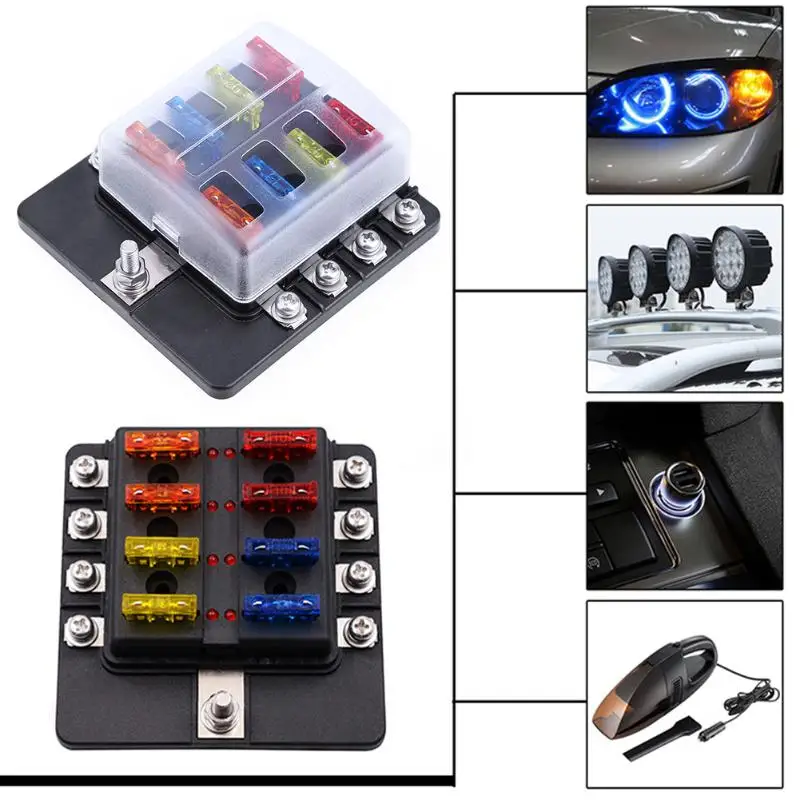 32V 1 in 8 out Auto Car Boat fuse holder Standard ATO ATC Blade Fuse holder Box Block Holder Car boat Electrical Fuse Equipment 32V 1 in 8 out Auto Car Boat fuse holder Standard ATO ATC Blade Fuse holder Box Block Holder Car boat Electrical Fuse Equipment