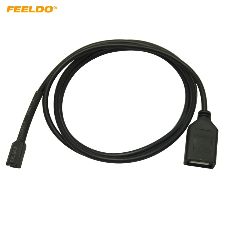 

FEELDO Car Original 4Pin Plug To USB Adapter Conector For Nissan Teana Qashqai CD Radio Audio Media Cable Data Wire #5660
