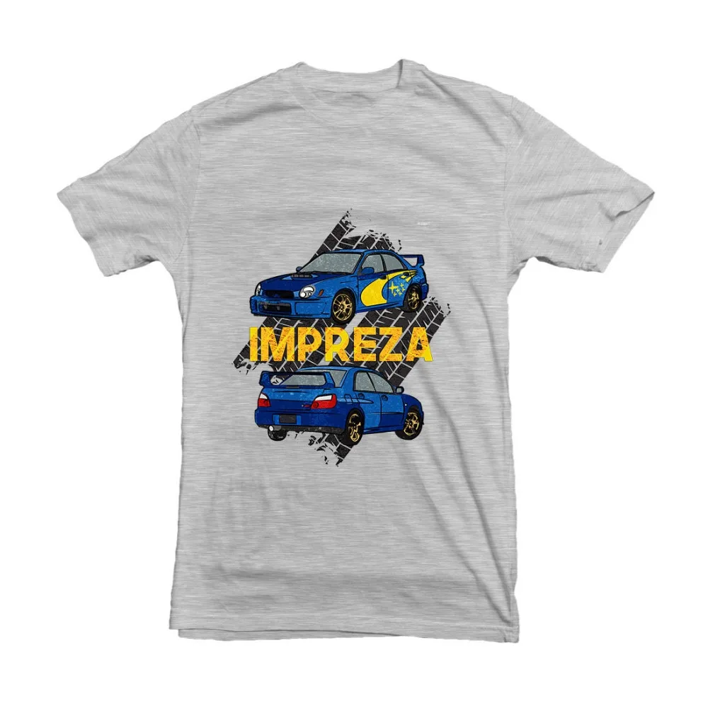 Футболка мужская с принтом шин и японских классических автомобилей Impreza Wrx