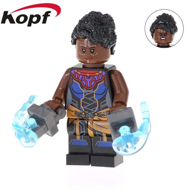 

Super Heroes Single Sale Shuri Figures Black Panther Okoye Ulysses Klaw Bricks Action Building Blocks Children Gift Toys XH 859