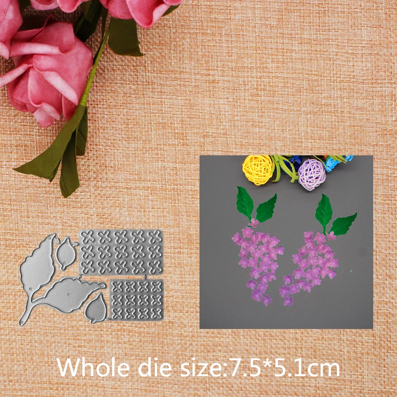 

Lilac Metal Cutting Dies Stencils for DIY Scrapbook Photo Album Paper Card Decorative Craft Embossing 7.5*5.1CM