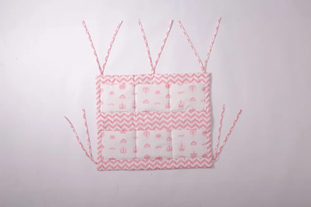 7 шт. Розовый Модный комплект постельного белья для новорожденных, детская комната, детский спальный комплект, детское постельное белье