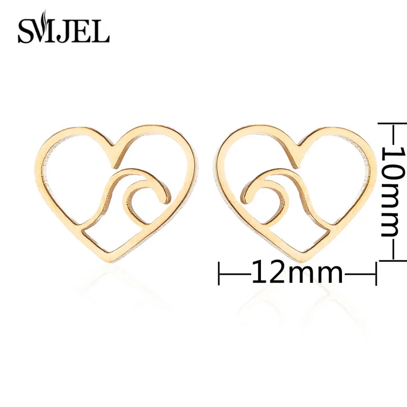 SMJEL, геометрические волнистые ушные альпинисты для женщин, богемные океанские серьги для женщин, геометрические повседневные Простые серьги, ювелирное изделие - Окраска металла: GED153