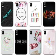 Carpe Diem carta tpu suave funda para Samsung Galaxy A10 A30 A40 A50 A60 A70 Huawei P30 lite pro P Smart Y6 2019