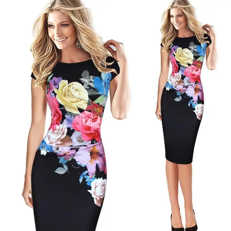 BacklakeGirls Suit-dress Printing Split Joint Colorful Chiffon Sexy Cocktail Dresses Short Sleeveless Knee-length For Women