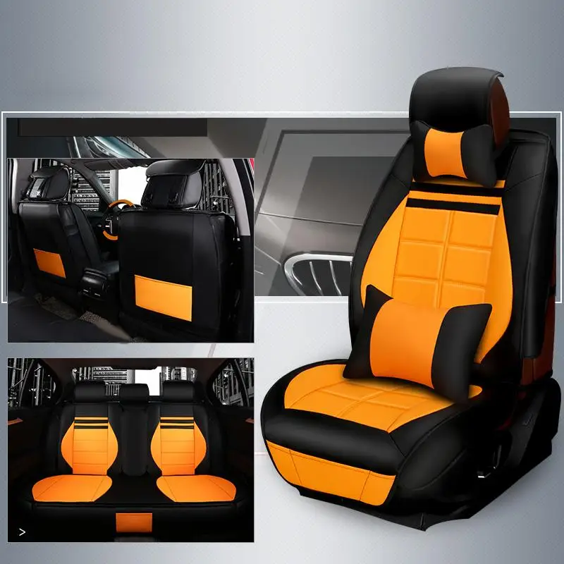 Автомобильные чехлы на сиденья для Honda Crosstour Crv CR-V Fit Hrv Insight Jazz 2013 2012 2011 - Название цвета: orange