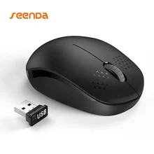 SeenDa Noiseless 2 4G Wireless Mouse Portable Optical Mice for Notebook PC Laptop Mini Silent Mouse