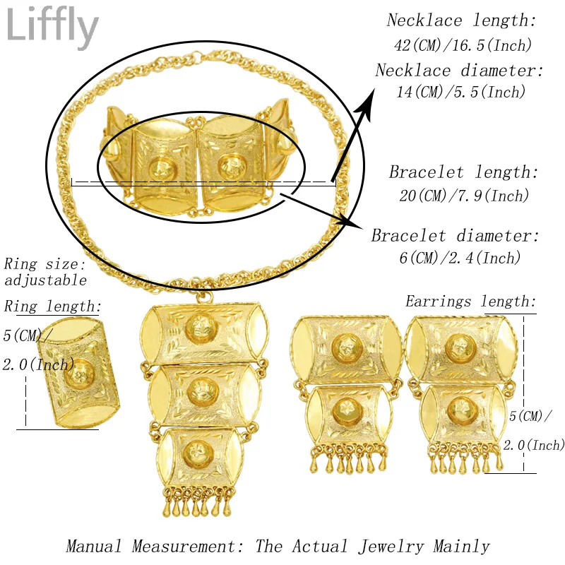 Мода Дубай золото африканские Ювелирные наборы для женщин Роскошные свадебные ожерелье с подвесками браслет кольцо серьги ювелирные изделия