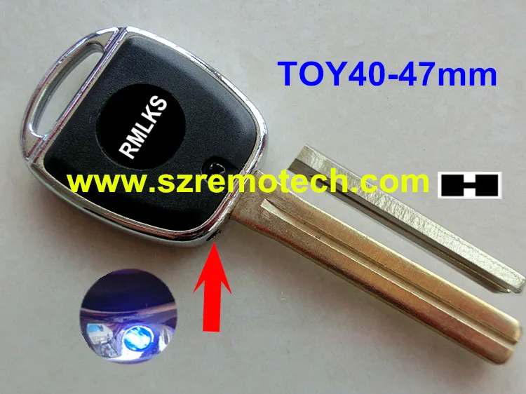 RMLKS New Replacement Car Key Shell Fob Case Transponder Key Fob Cover With Light Fit For