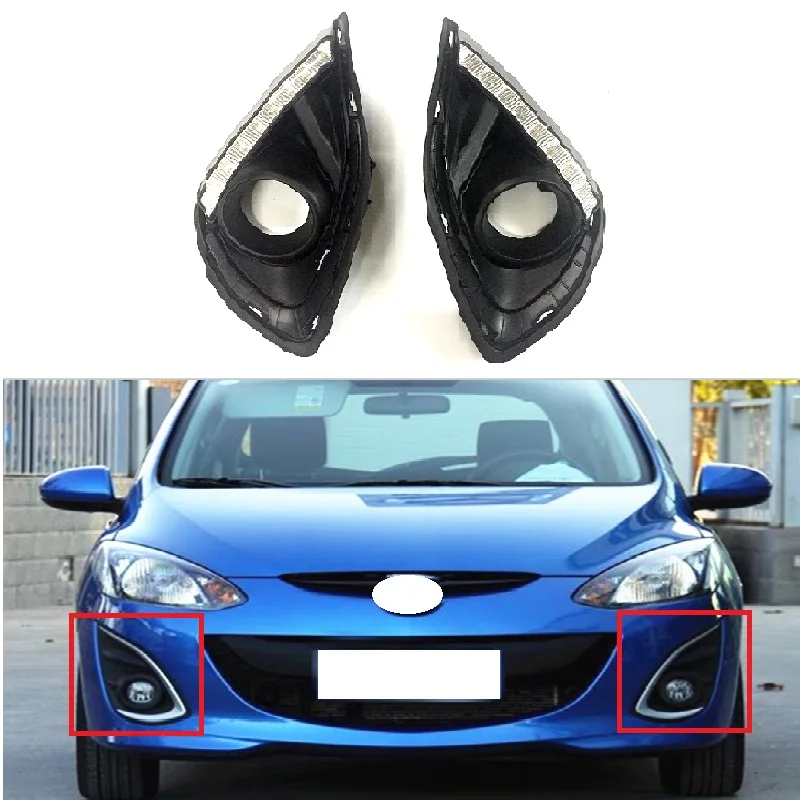 12V 6000k LED DRL Daytime running light Fit for Mazda 2 Mazda2 2012