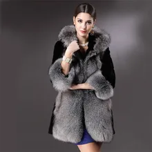 New Design Fashion 2016 Winter Women Faux Fox Mink Fur Coat Woman Luxury Medium Long Fake Fur Coats Mujer Female Overcoat Ladies