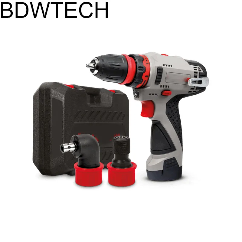 

BDWTECH BTS12C 12V Battery cordless screwdriver with 3 fast change head Chuck, angle tool holder BMC with 2 batteries