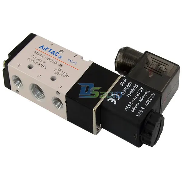 Хорошее качество 1/4 &quotAC 110V 5 way 2 позиционный пневматический Электрический