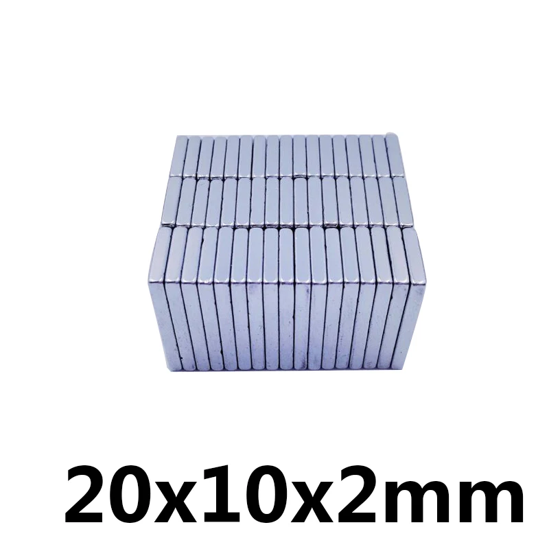 

10pcs 20mmx10mmx2mm 20x10x2 Strong Cuboid Fridge square Magnet 20*10*2 Rare Earth NeodymiumArt Craft Connection