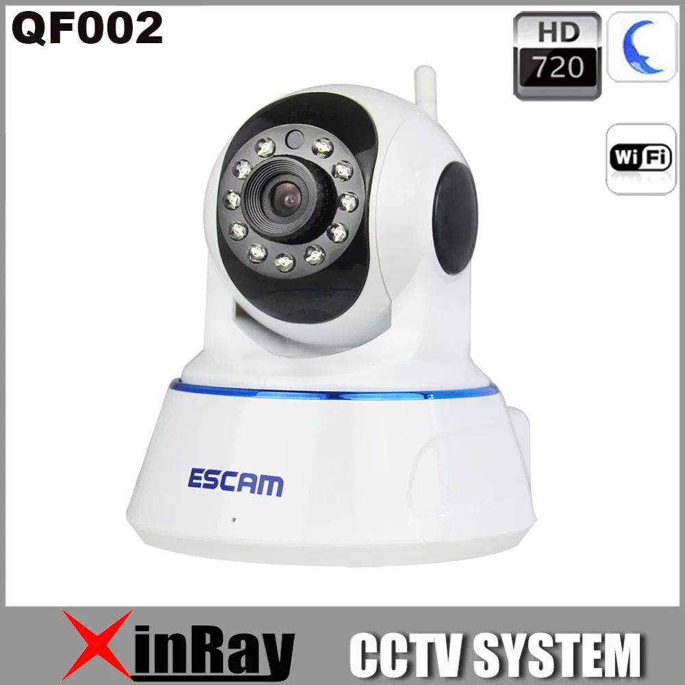  Free Shipping 720P QF002 Wirless Wifi CCTV IP Camera Built in Mic Support IOS Smart Phone Day and Night Version 