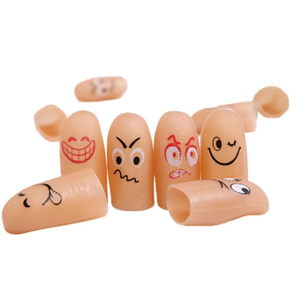 

New Funny Expressive Finger Stall Magic Toy Magic Thumb Tip Coax Baby Toy Puppet