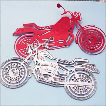 

PANFELOU Metal craft Delicate motorcycle paper die cutting dies for Scrapbooking/DIY Christmas wedding Halloween cards