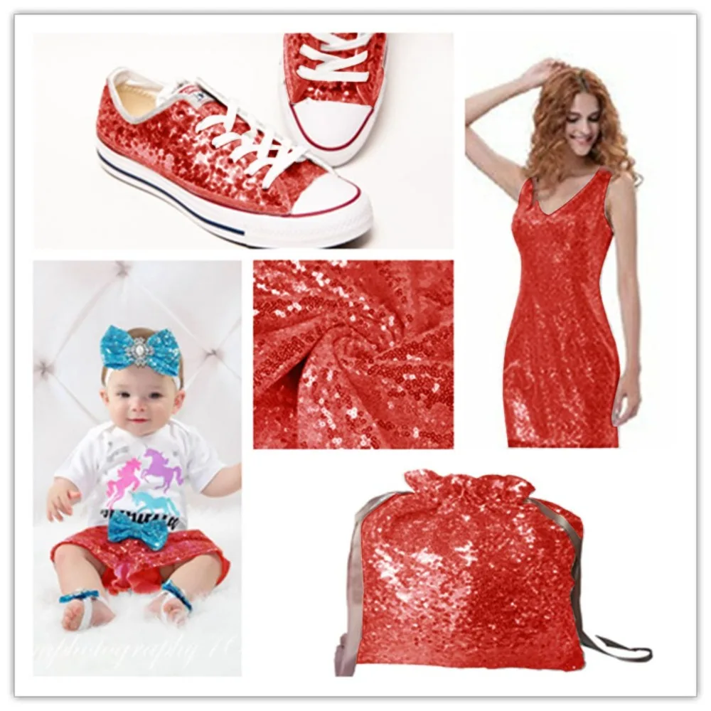 ShinyBeauty 12 футов 3 ярдов блесток ткани по двору скатерть лен скатерти (красный)