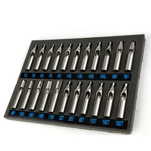 Высокое качество 22 шт. 304 Нержавеющая сталь Насадки для татуировок комплект татуировки Насадка Советы смешанный набор для татуировки сцепление