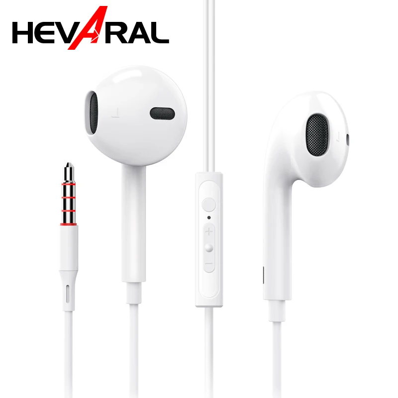 

HEVARAL Wired Earphone Sport Headphone With Microphone Volume Control Earphones With 3.5mm Jack For Xiaomi Iphone Samsung Huawei